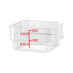 2QT Kitchen Vegetable Food Storage PC  Containers Red Scale