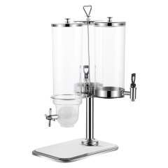3 Tanks Classic Stainless Steel Rotating Triple Cereal Dispense/ Juice Dispenser