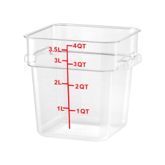 4QT Kitchen Vegetable Food Storage PC  Containers Red Scale