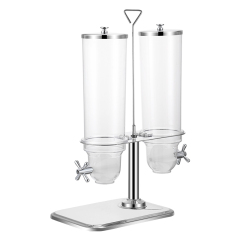 2 Tanks Classic Stainless Steel Rotating Triple Cereal Dispense
