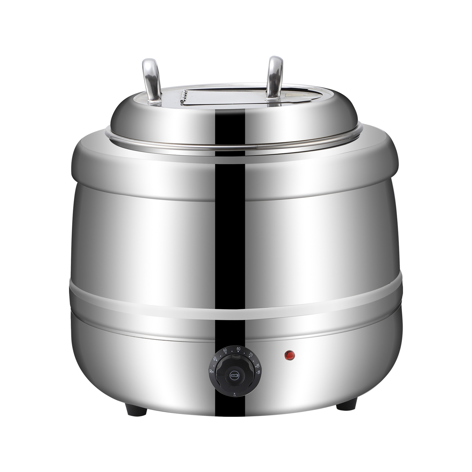 13-Liter Drum-Shaped Stainless Steel Soup Warmer