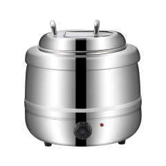 13-Liter Drum-Shaped Stainless Steel Soup Warmer