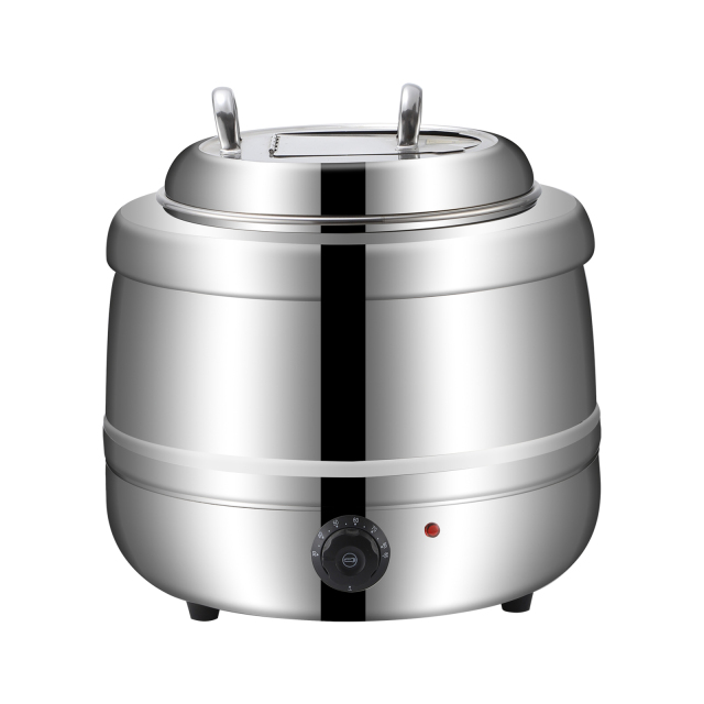 13-Liter Drum-Shaped Stainless Steel Soup Warmer