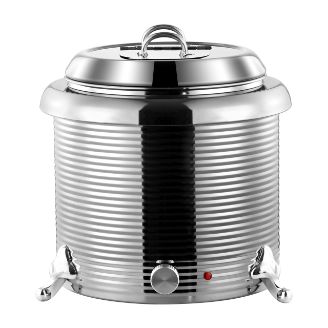13L  Straight Body Threaded Iron Shell Soup Warmer