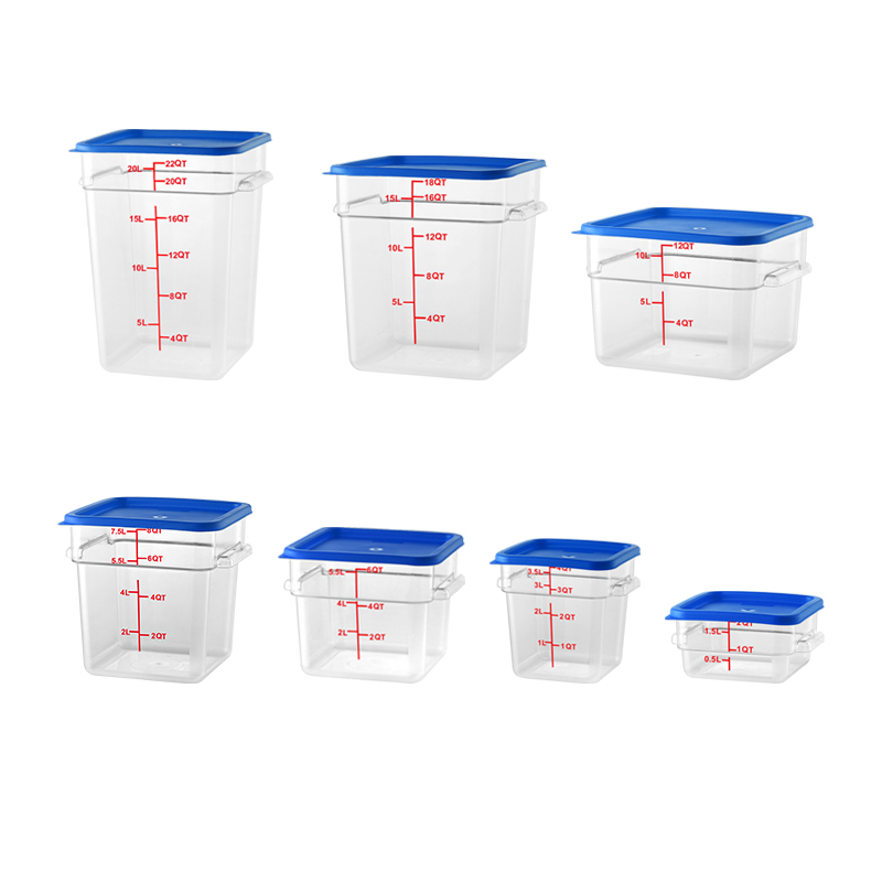 2-22 QT lid Kitchen Vegetable Food Storage PC Plastic Containers | Color Options