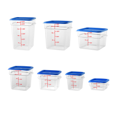 2-22 QT lid Kitchen Vegetable Food Storage PC Plastic Containers | Color Options