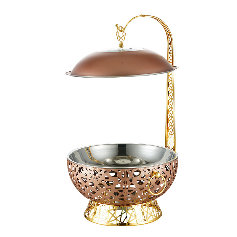 Luxury Golden Hanging Hotel Buffet Food Warmer