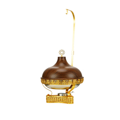 Wood Round Hanging Food Warmer and Wind Shield