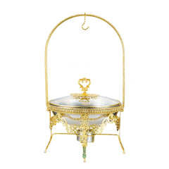 4L/6L/8L Self-service Buffet Stove, Golden Stainless Steel