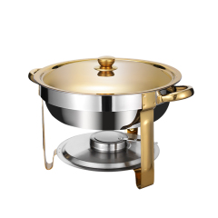 4.5L Stainless Steel Round Food Warmer Small Chafing Dish