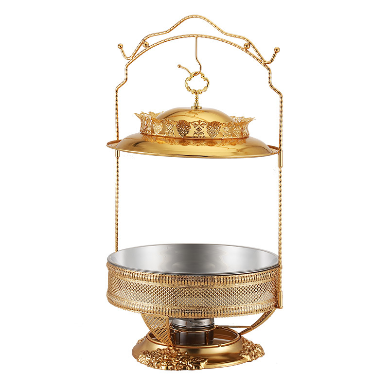 Stainless Steel Chafing Dish Buffet Set with Hanging Lid 8L Luxury Food Warmer