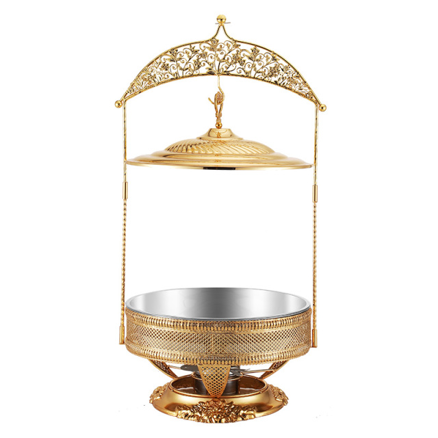 Stainless Steel Chafing Dish Buffet Set with Hanging Lid 8L Luxury Food Warmer