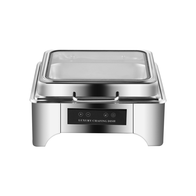 6L Silver  Low-Foot Digital Electric Chafing Dish