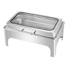 9L Rectangle Stainless Steel Electric Chafing Dish with Stand