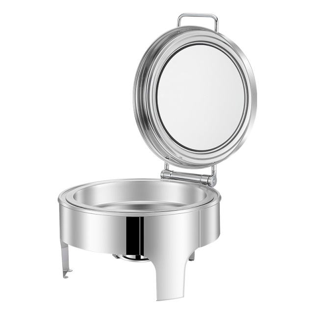 6L Round Stainless Steel Electric Chafing Dish with Stand