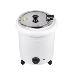 10 L White Straight-sided Iron-clad Soup Warmer
