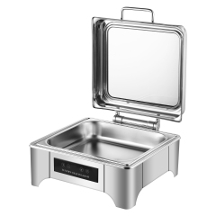 6L Silver  Low-Foot Digital Electric Chafing Dish