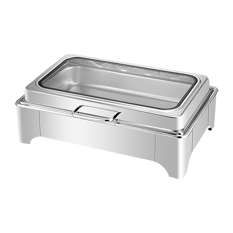 9L Rectangle  Low-Foot Stainless Steel Electric Chafing Dish