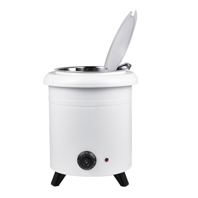 10 L White Straight-sided Iron-clad Soup Warmer