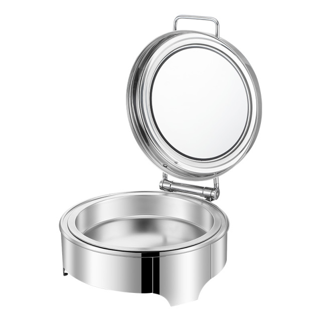 6L Round Low-Foot Stainless Steel Electric Chafing Dish