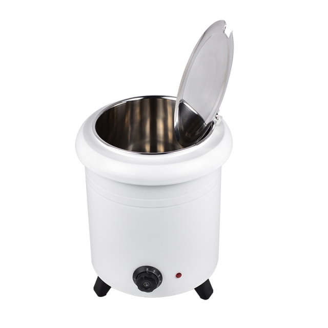 10 L White Straight-sided Iron-clad Soup Warmer