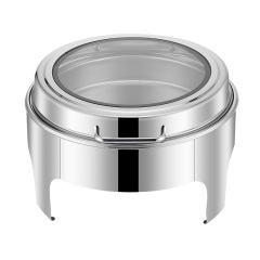 6L Round Stainless Steel Electric Chafing Dish with Stand