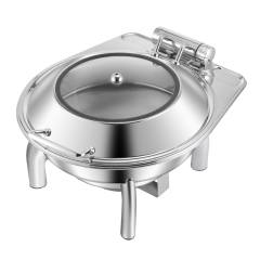 6L Rectangular Stainless Steel Removable Lid Electric Chafing Dish