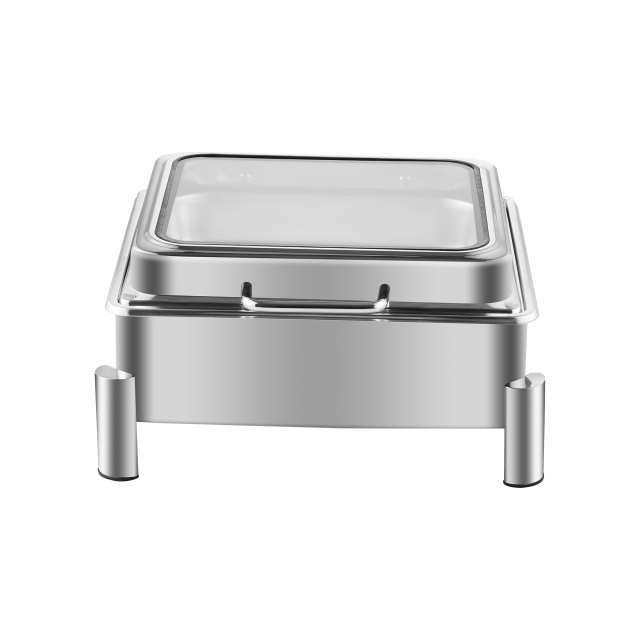 6L  Square round-footed stainless steel electric heating chafing Dish