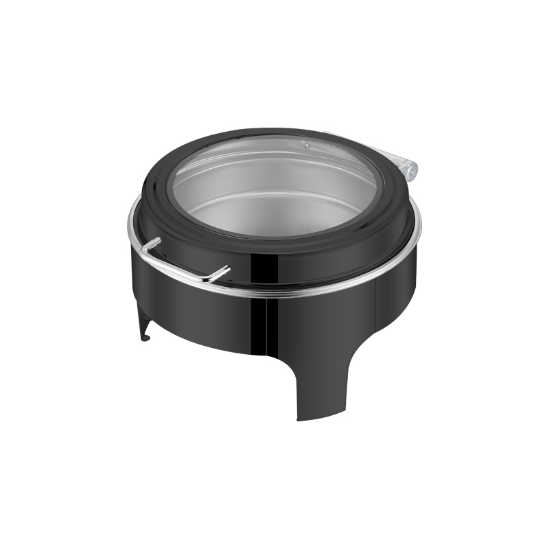 6L  Black Round Electric Chafing Dish with Stand