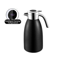 Black  Vacuum Kettle with Temperature Display Lid