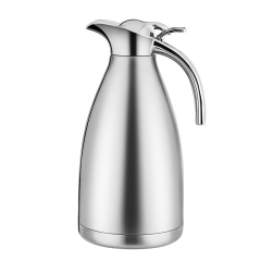 Silver European style vacuum coffee carafe