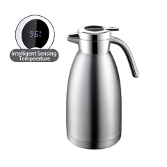 Silver Vacuum Kettle with Temperature Display Lid