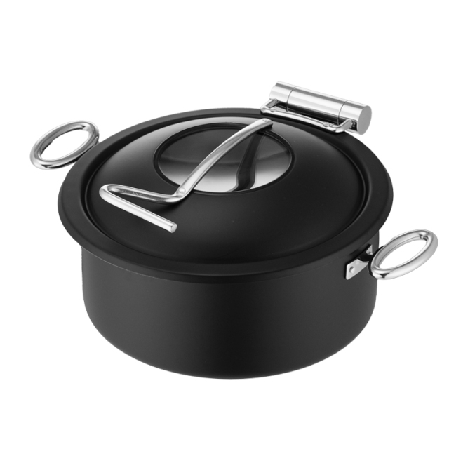 Round Black chafing dish 5.2L
