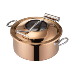 Round Rose Gold chafing dish 5.2L