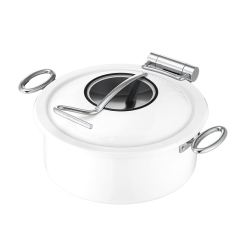 Round  White chafing dish 5.2L