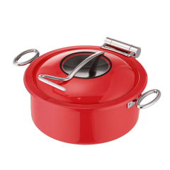 Round Red chafing dish 5.2L