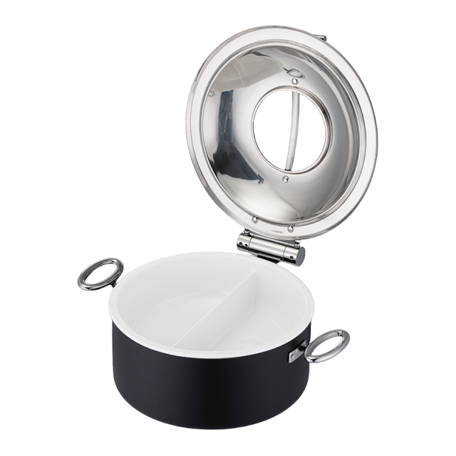 Round Black chafing dish 5.2L