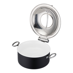 Round Black chafing dish 5.2L