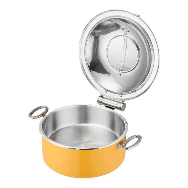 Round Yellow chafing dish 5.2L