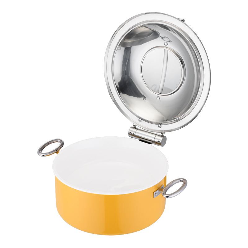 Round Yellow chafing dish 5.2L