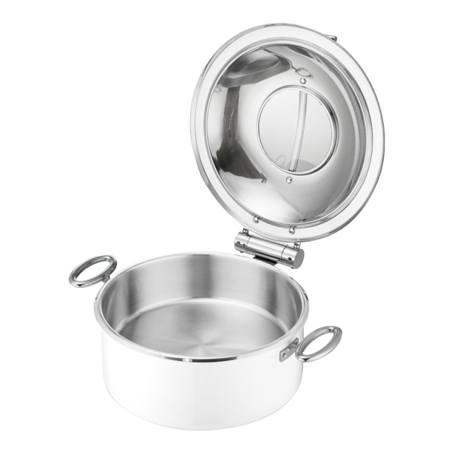 Round  White chafing dish 5.2L