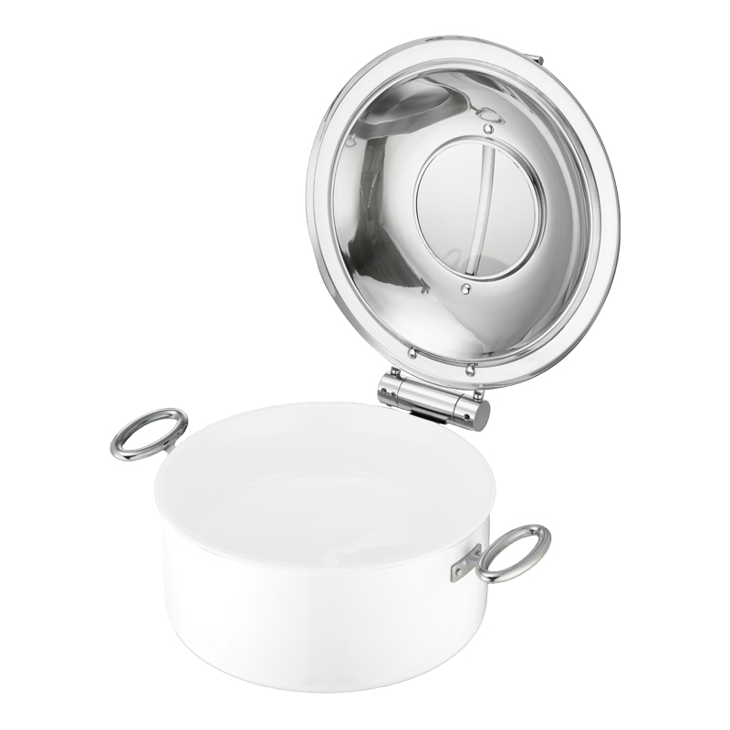 Round  White chafing dish 5.2L