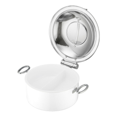 Round  White chafing dish 5.2L