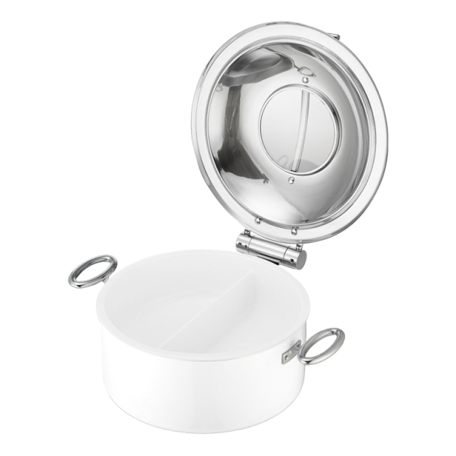 Round  White chafing dish 5.2L