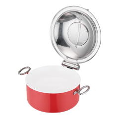 Round Red chafing dish 5.2L