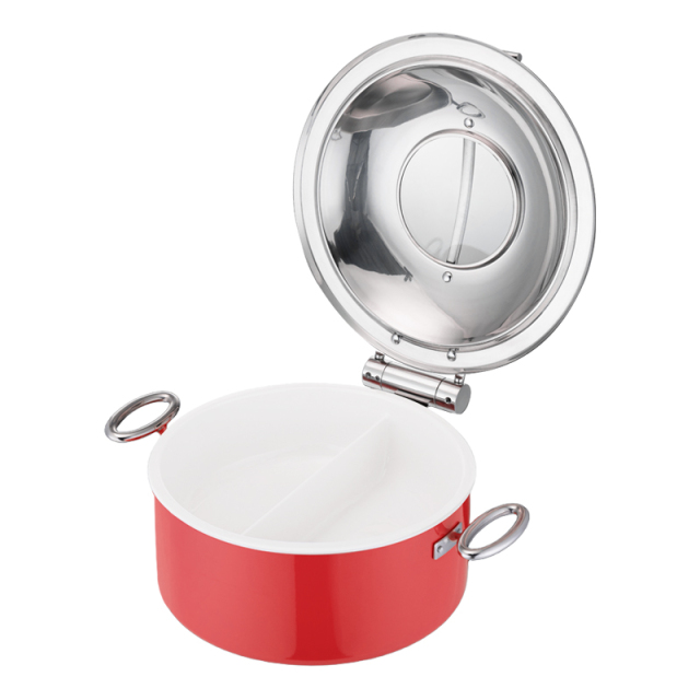 Round Red chafing dish 5.2L
