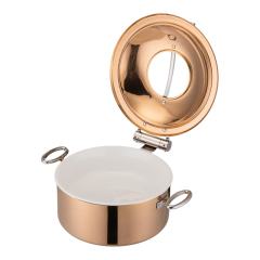 Round Rose Gold chafing dish 5.2L