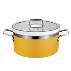 28cm  Yellow  Three-layer steel Chafing Dishes