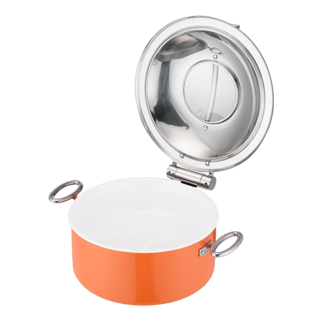 Round Orange chafing dish 5.2L