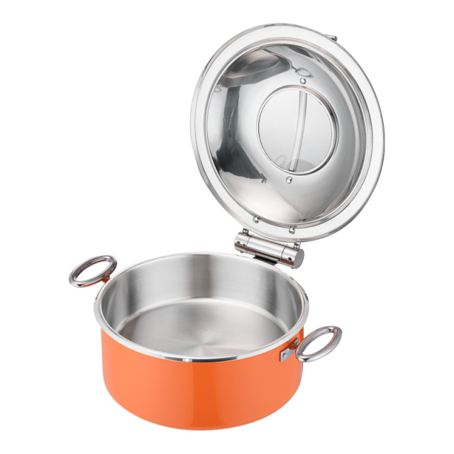 Round Orange chafing dish 5.2L